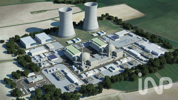 체코 수도 프라하에서 남쪽으로 220km 떨어진 두코바니(Dukovany)에 건설 예정인 1000MW급 '한국형 원전 APR1000' 조감도 ⓒ인사이트N파워 DB